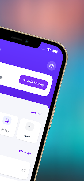 India Recharge Commission app add money and bill payment interface